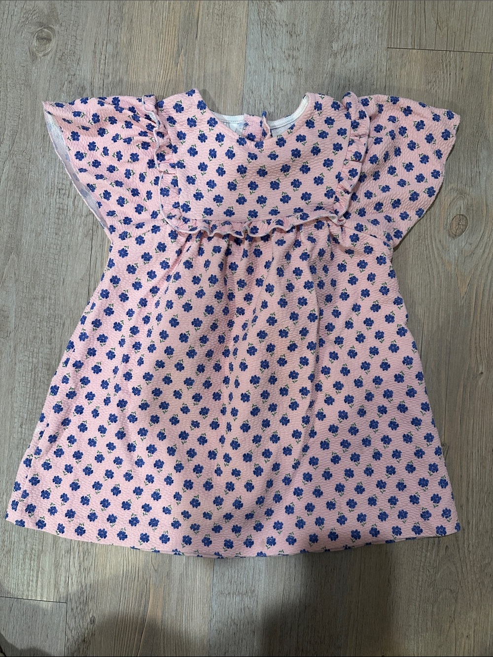 Zara Pink Dress with Blue Floral Print